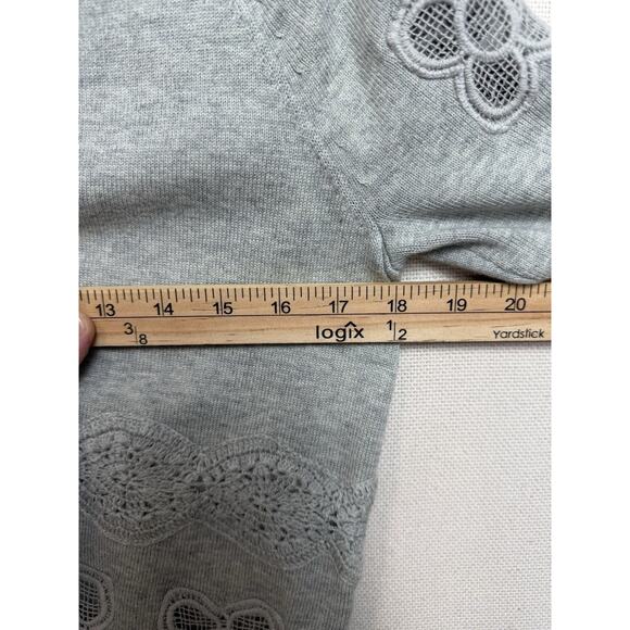 Anthropology Women’s Button Up Cardigan Sweater Gray Cotton Blend NWT Sz M - Picture 12 of 14